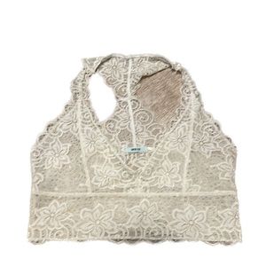 Urban Outfitters- Kimchi Blue White Lace Racerback Bralette